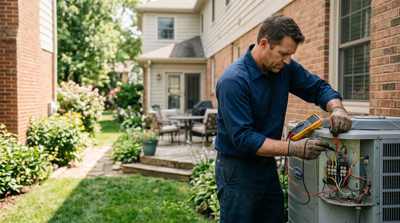 HVAC technician working near Dewey, OK